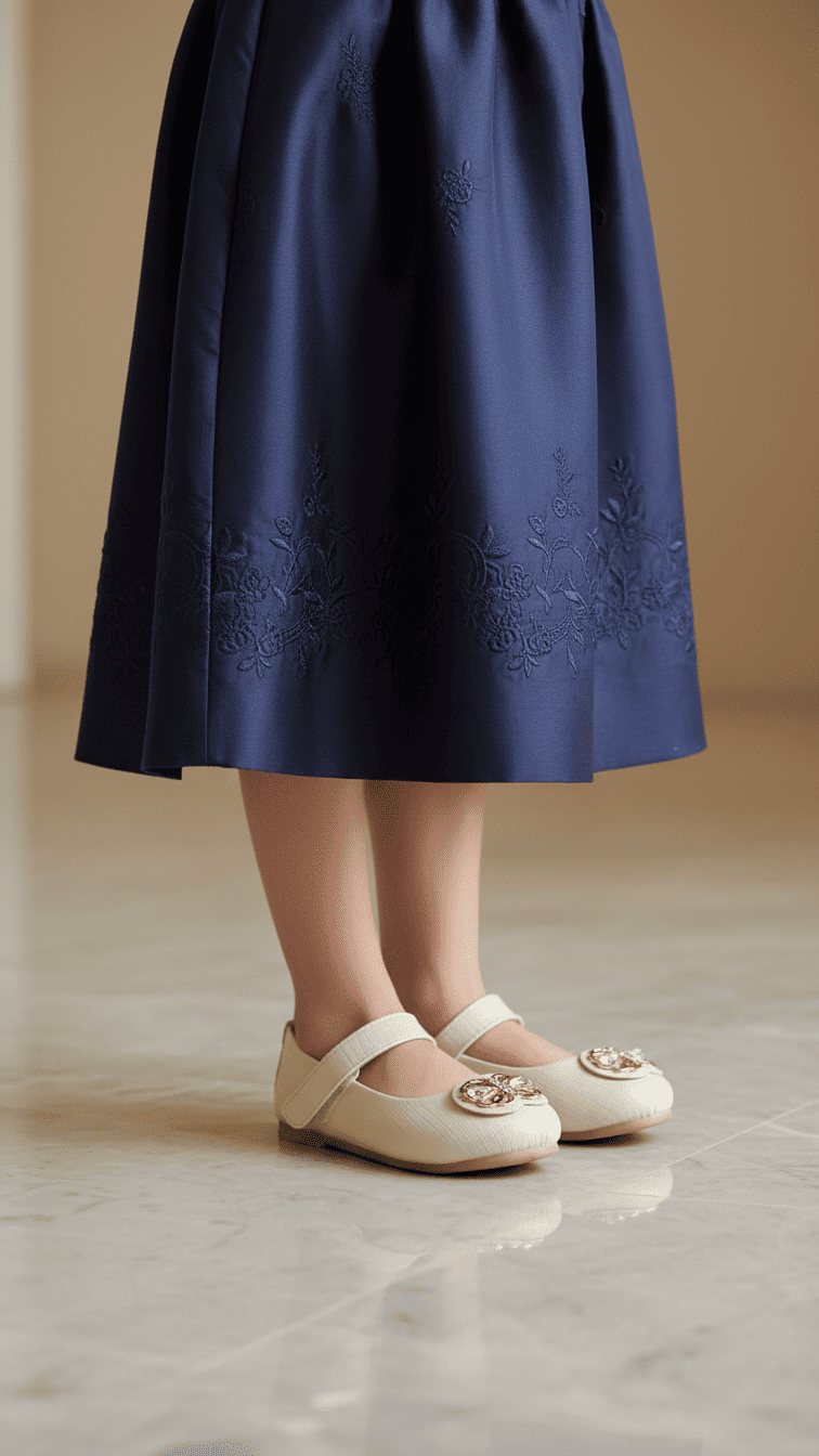 Girls Cream Formal Pumps KD2485
