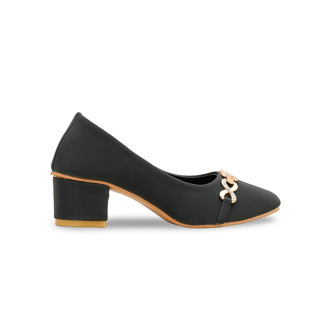 Girls Black Formal Court Shoes KD2490