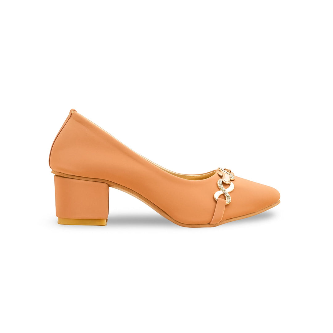 Girls Beige Formal Court Shoes KD2490