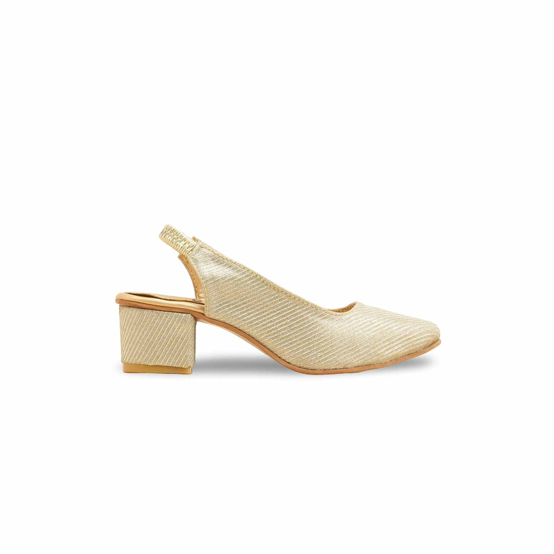 Girls Golden Fancy Court Shoes KD2492