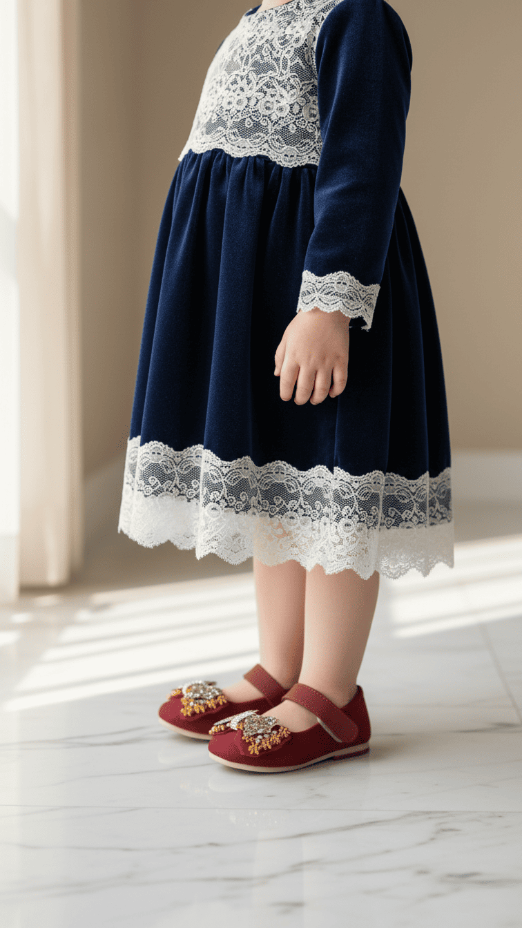 Girls Maroon Formal Pumps KD2493