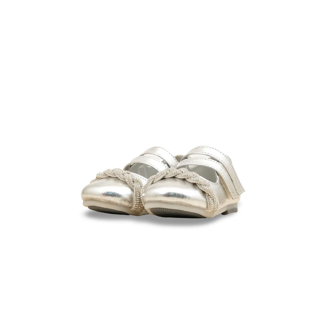 Girls Silver Fancy Pumps KD2494
