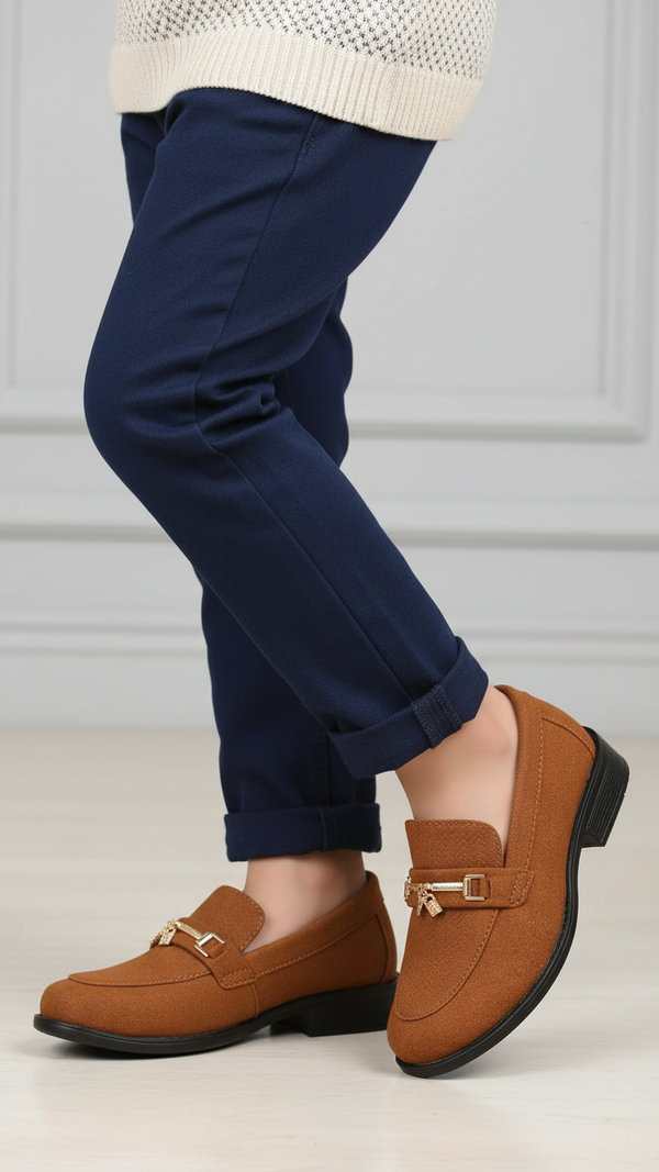 Boys Brown Formal Shoes KD2496