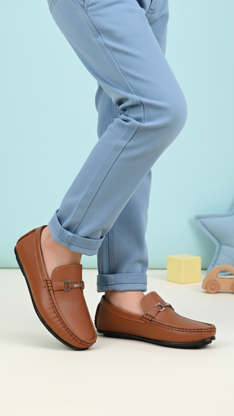 Boys Mustard Formal Moccasin KD2509