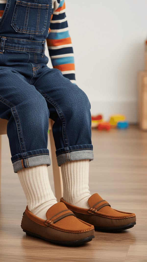 Boys Brown Formal Moccasin KD2516