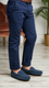 Boys Navy Formal Moccasin KD2525