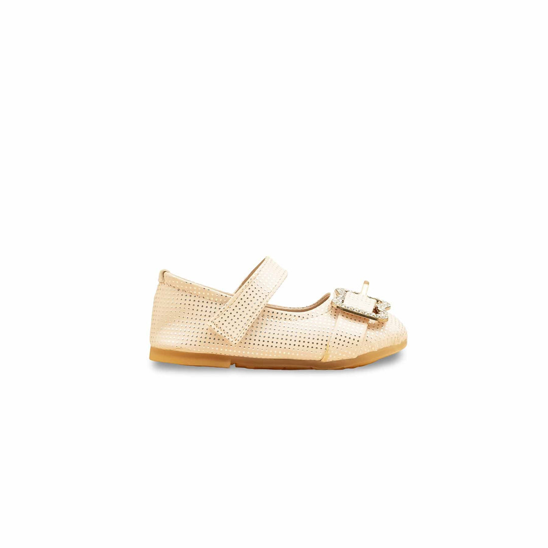 Girls Golden Fancy Pumps KD2530