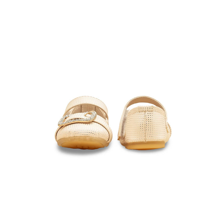 Girls Golden Fancy Pumps KD2530