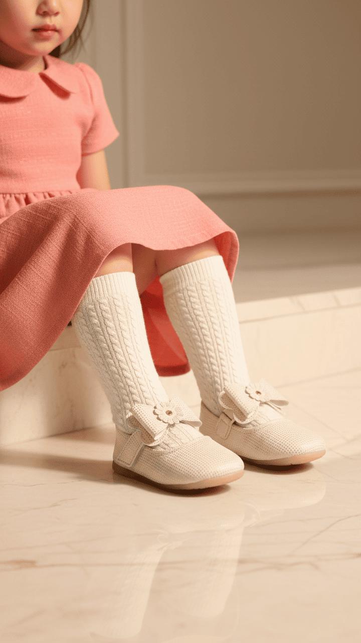Girls Golden Fancy Pumps KD2531
