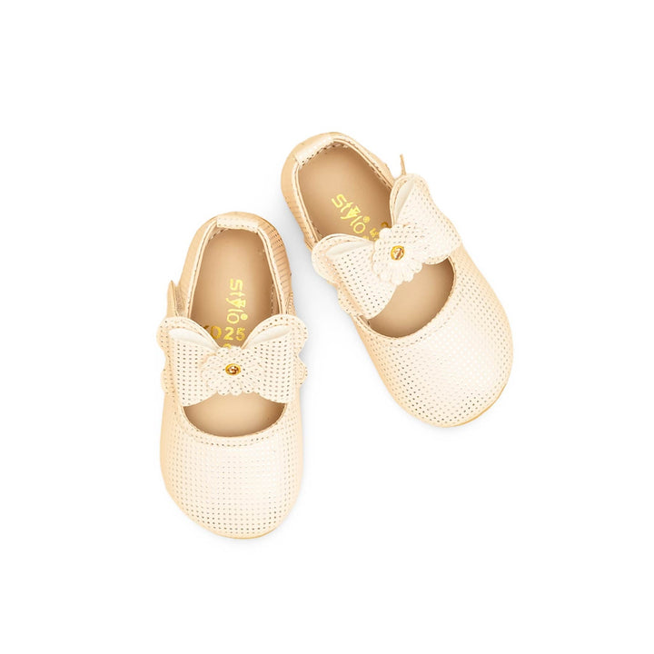 Girls Golden Fancy Pumps KD2531