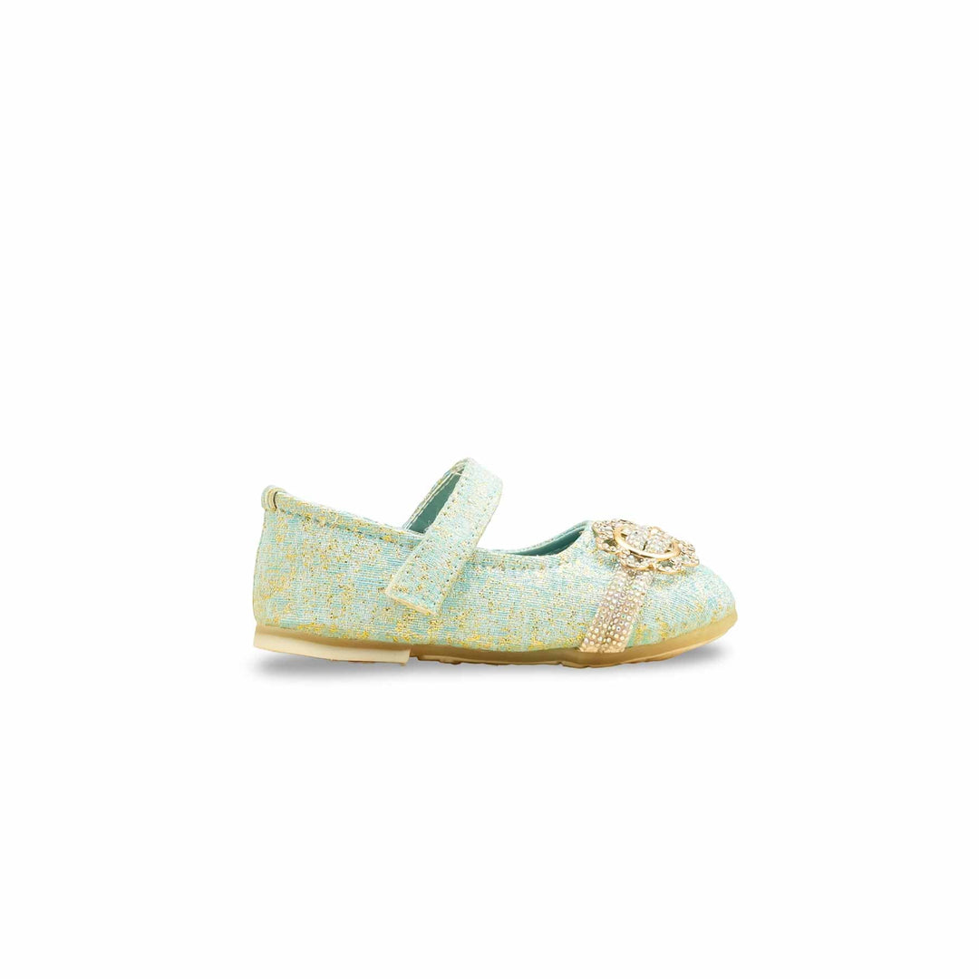 Girls Seagreen Fancy Pumps KD2532