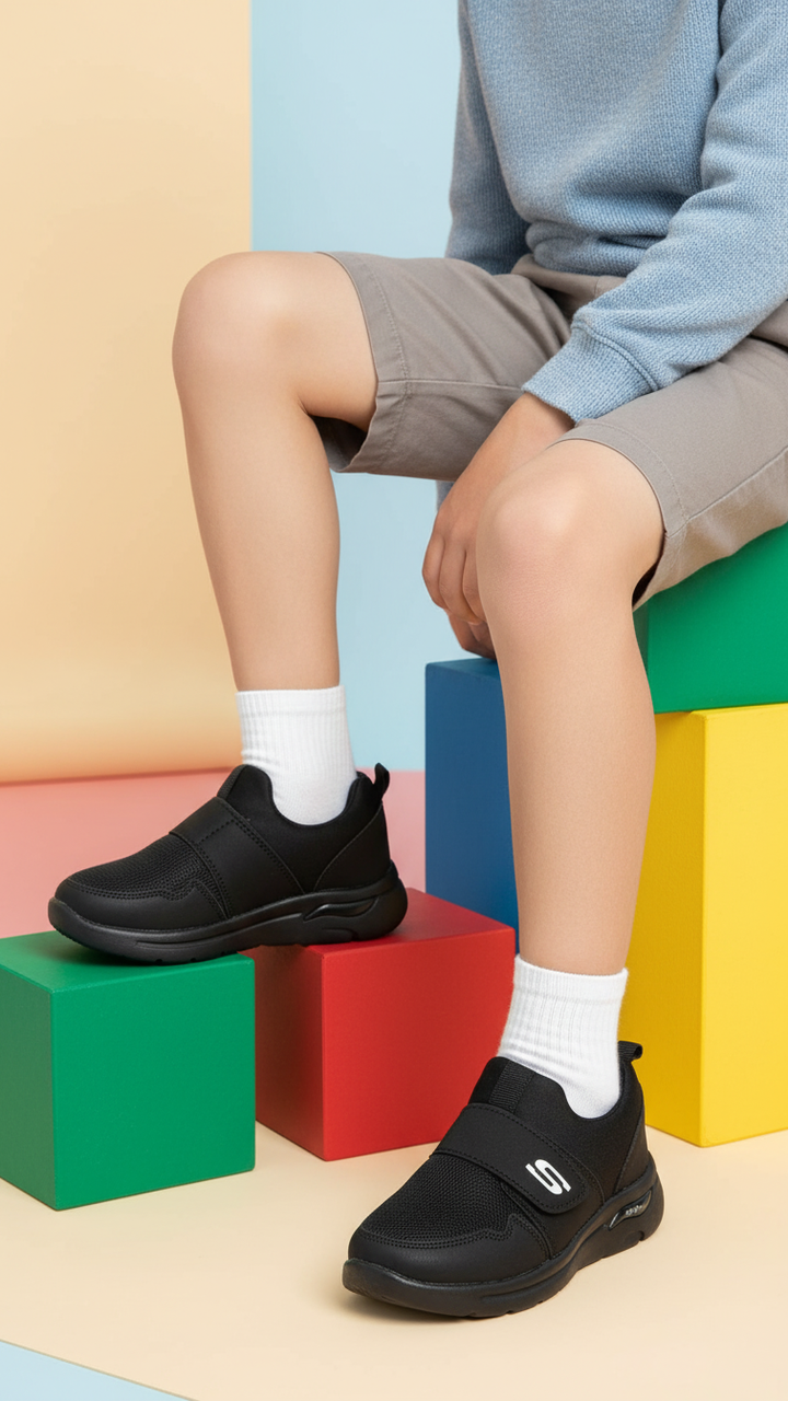 Boys Black Casual Canvas KD2533