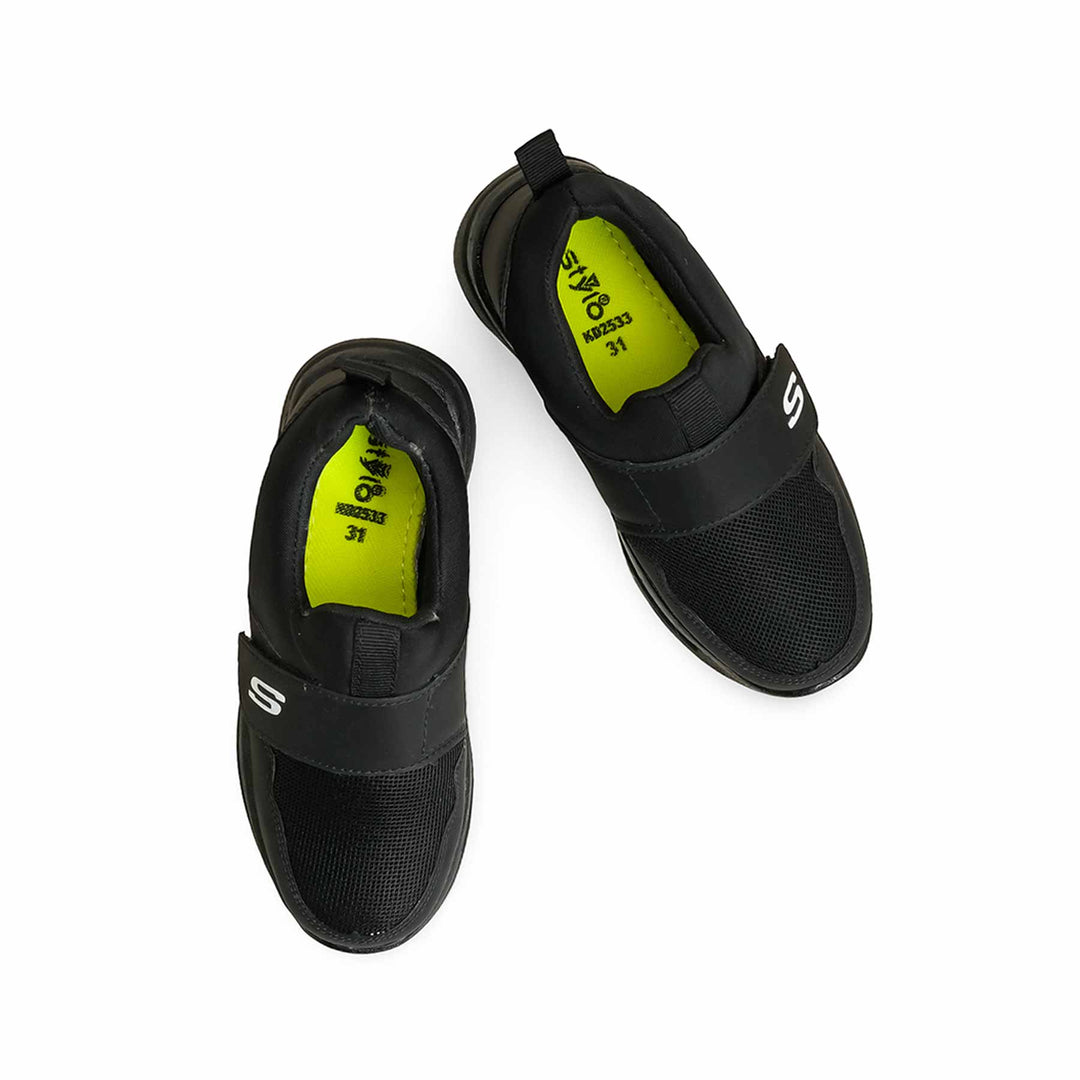 Boys Black Casual Canvas KD2533