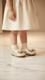Girls Golden Fancy Pumps KD2535