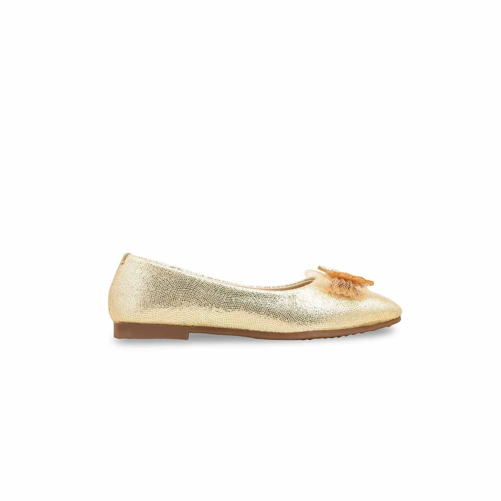 Girls Golden Fancy Pumps KD2535