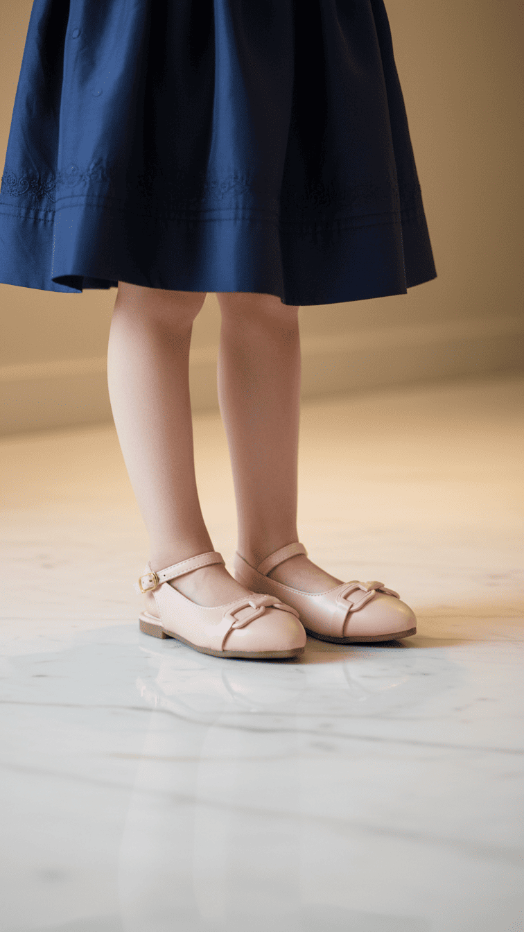 Girls Pink Formal Pumps KD2542
