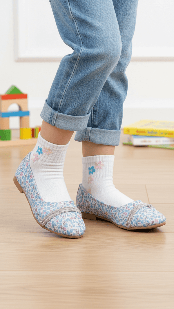 Girls Silver Fancy Pumps KD2544