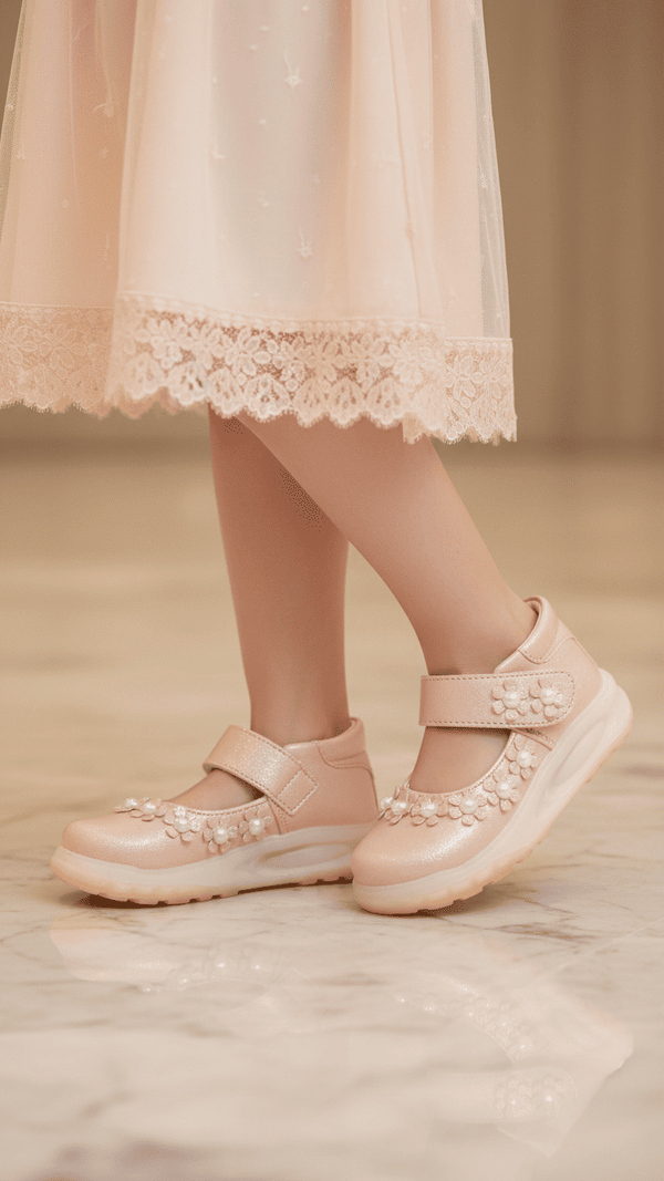 Girls Pink Formal Pumps KD2548