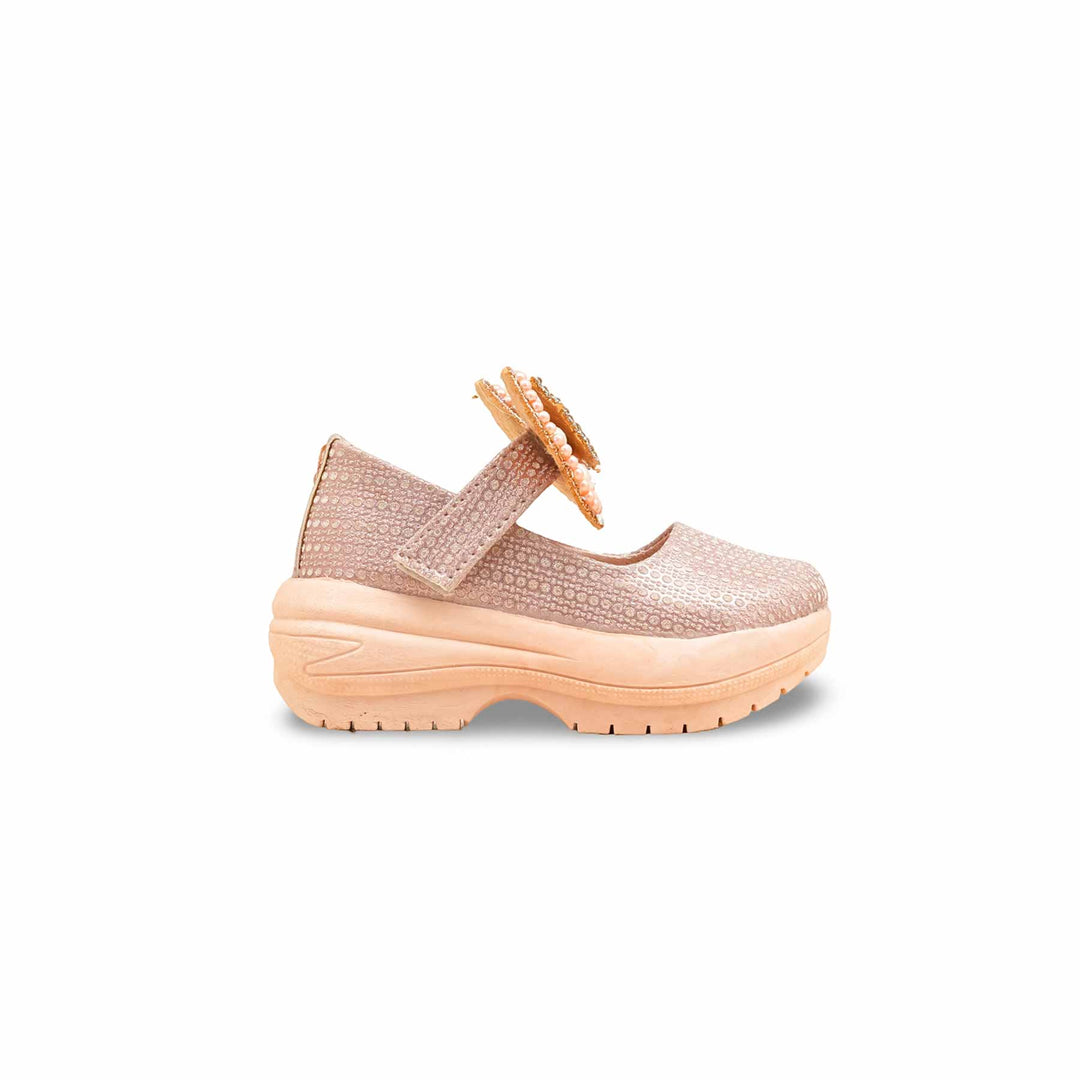Girls Champagne Fancy Pumps KD2558