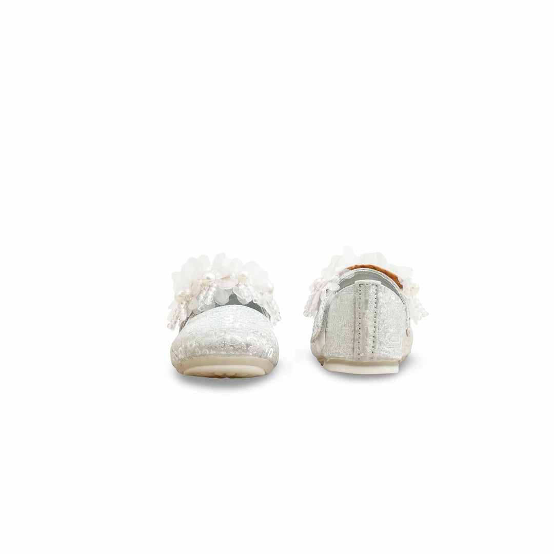 Girls Silver Fancy Pumps KD2560