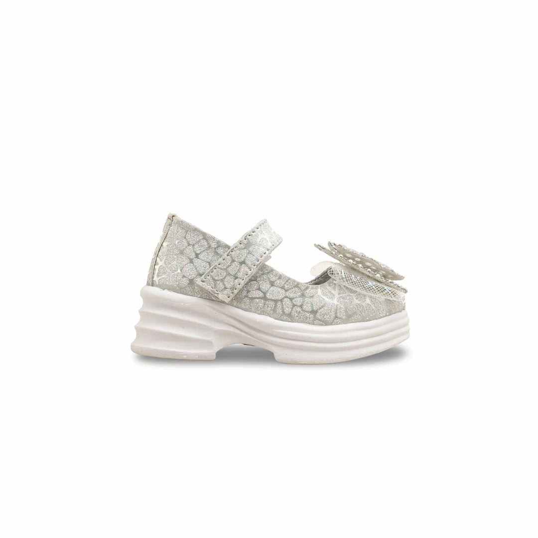 Girls Silver Fancy Pumps KD2561