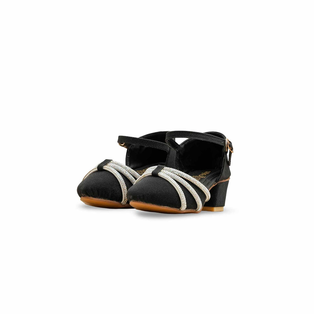Girls Black Fancy Pumps KD2564