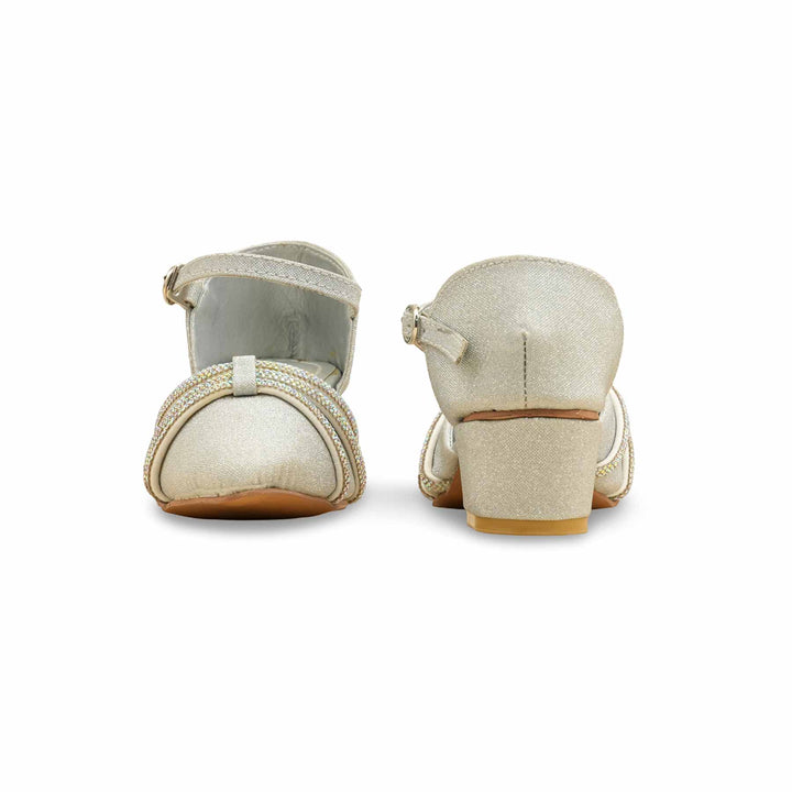 Girls Silver Fancy Court Shoes KD2564