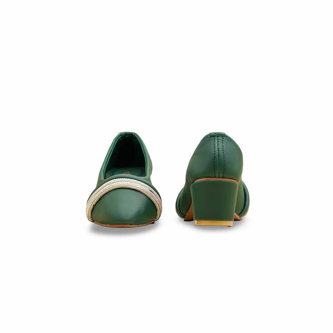 Girls Green Formal Pumps KD2565