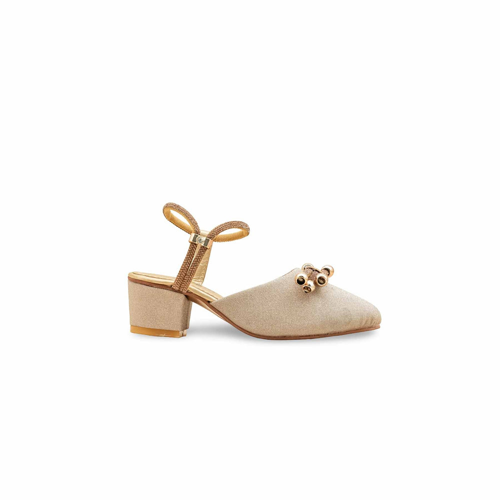 Girls Golden Fancy Pumps KD2567