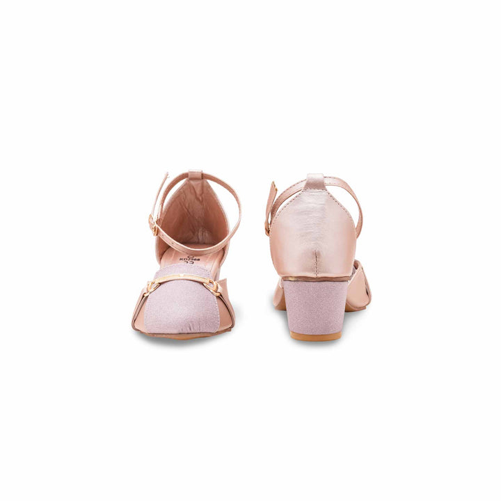 Girls Peach Fancy Pumps KD2568