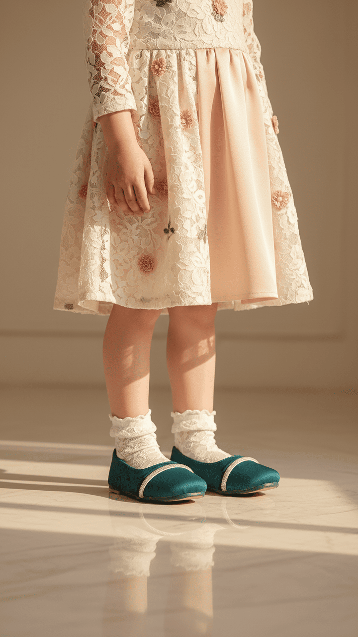 Girls Blue Formal Pumps KD2570