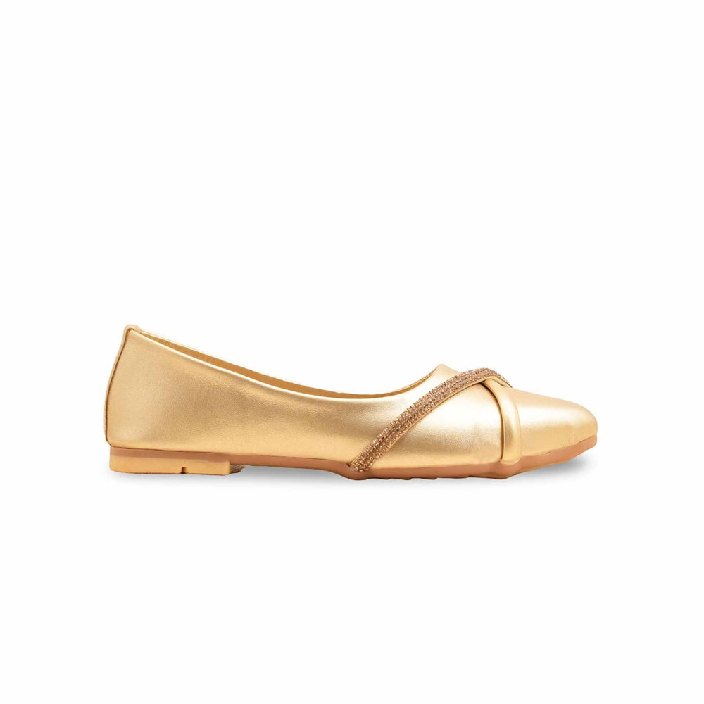 Girls Golden Formal Pumps KD2572