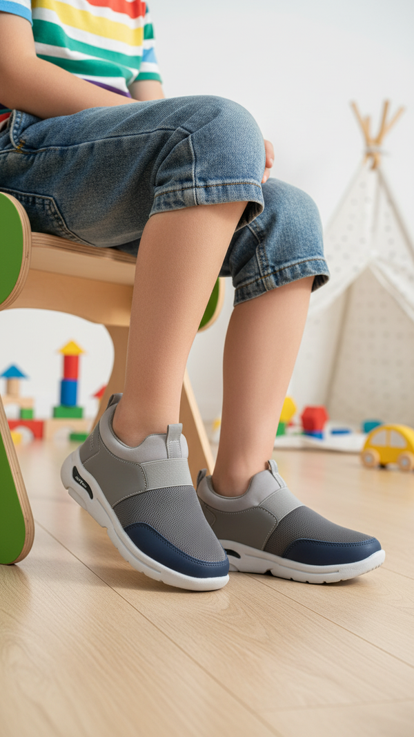 Boys Grey Casual Canvas KD2576