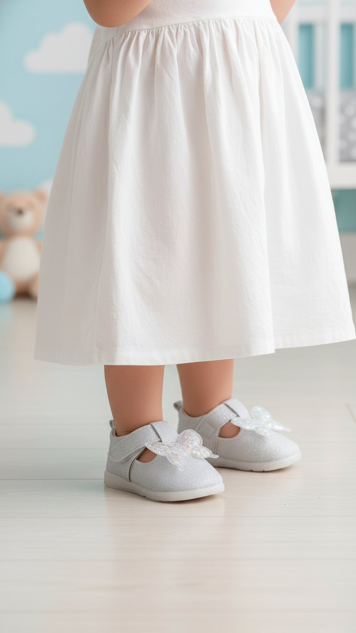 Babies Silver Casual Booties KD2588