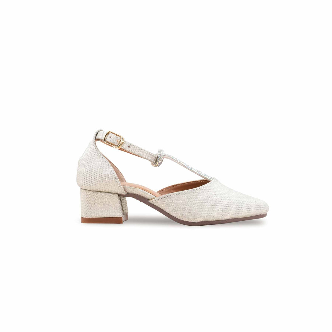 Girls Golden Fancy Pumps KD2606
