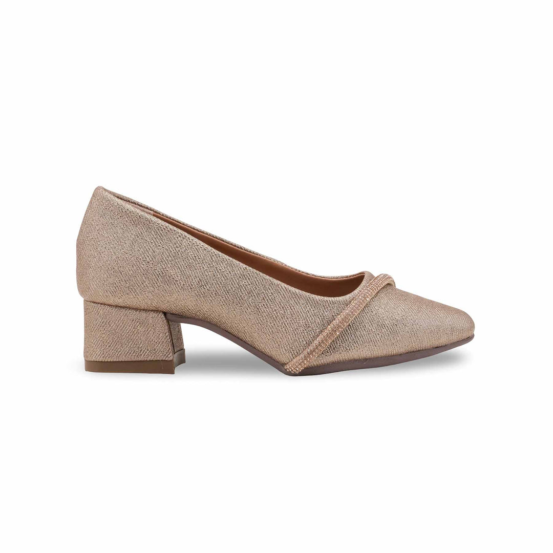 Girls Golden Fancy Pumps KD2608