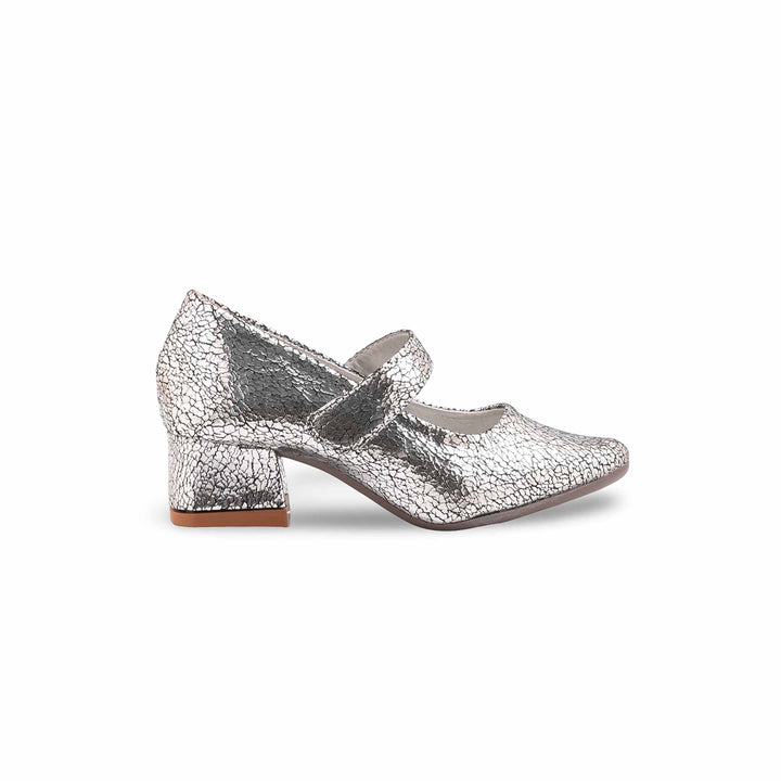 Girls Silver Fancy Pumps KD2610