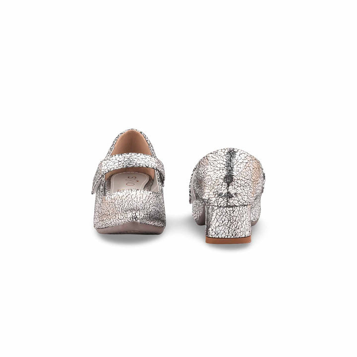 Girls Silver Fancy Pumps KD2610