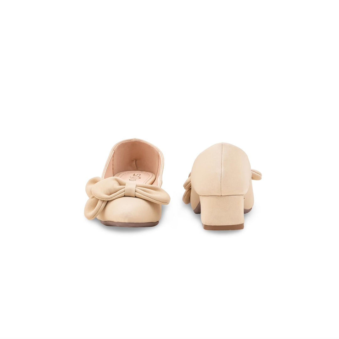 Girls Beige Formal Pumps KD2614
