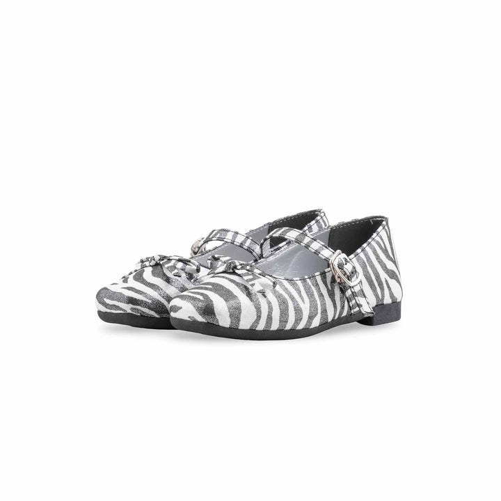 Girls Grey Formal Pumps KD2616