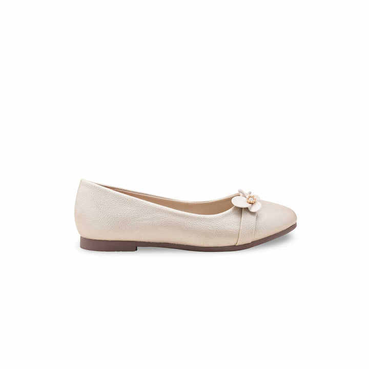 Girls Golden Fancy Pumps KD2619