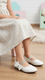 Girls White Fancy Pumps KD2622