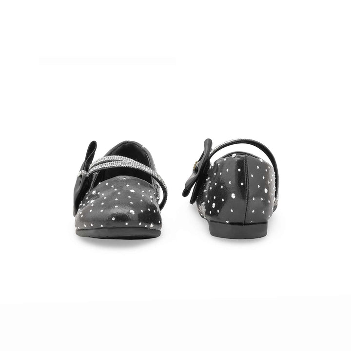 Girls Black Fancy Pumps KD2622
