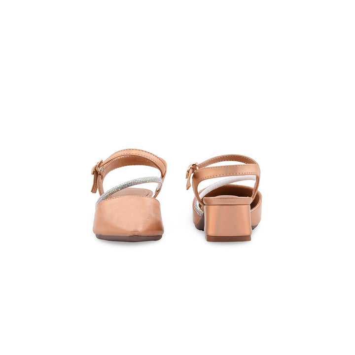 Girls Golden Fancy Pumps KD2624