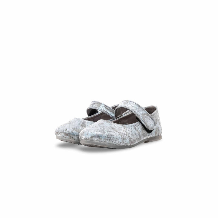 Girls Grey Fancy Pumps KD2632
