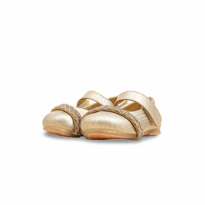 Girls Golden Fancy Pumps KD2634
