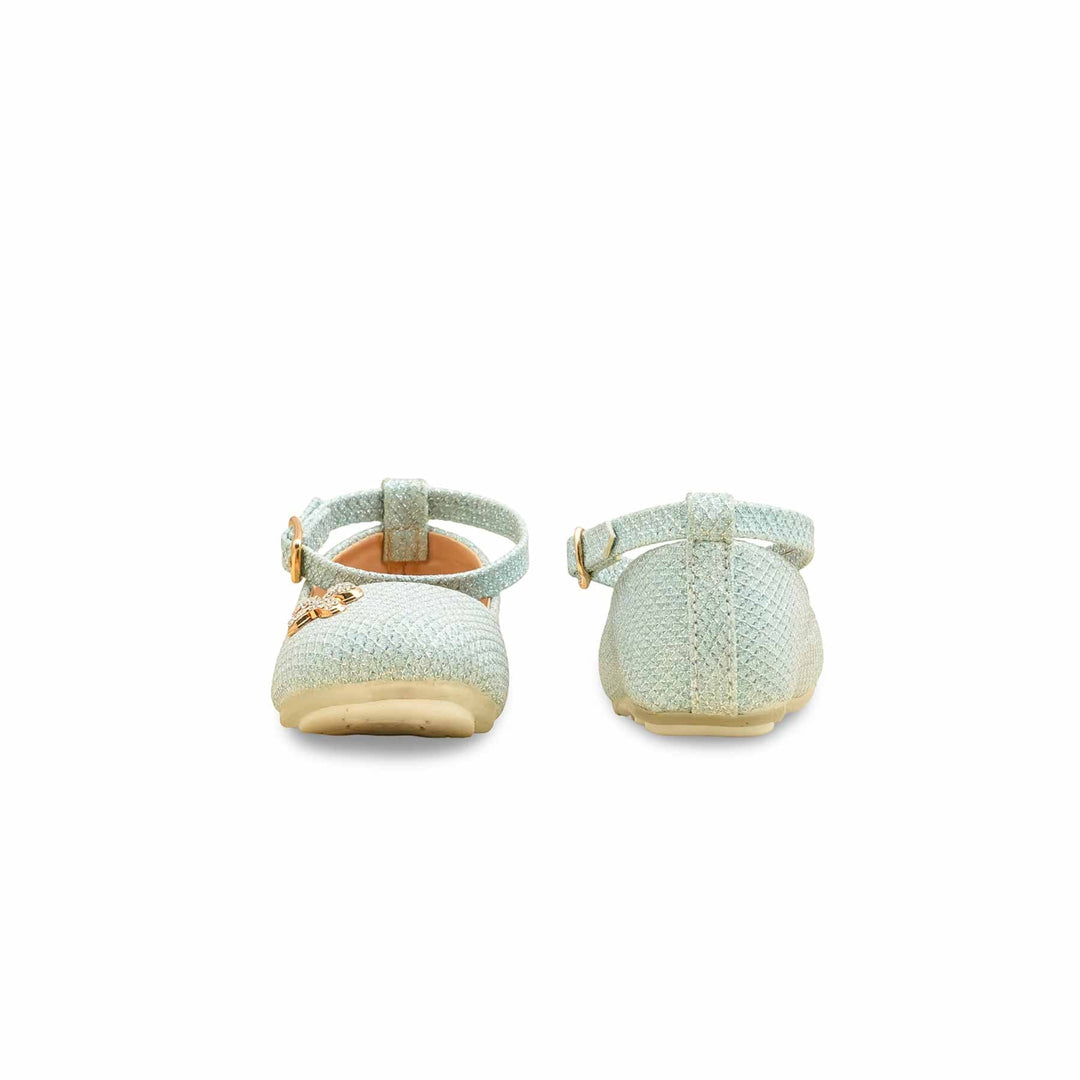 Girls Sky Blue Fancy Pumps KD2635