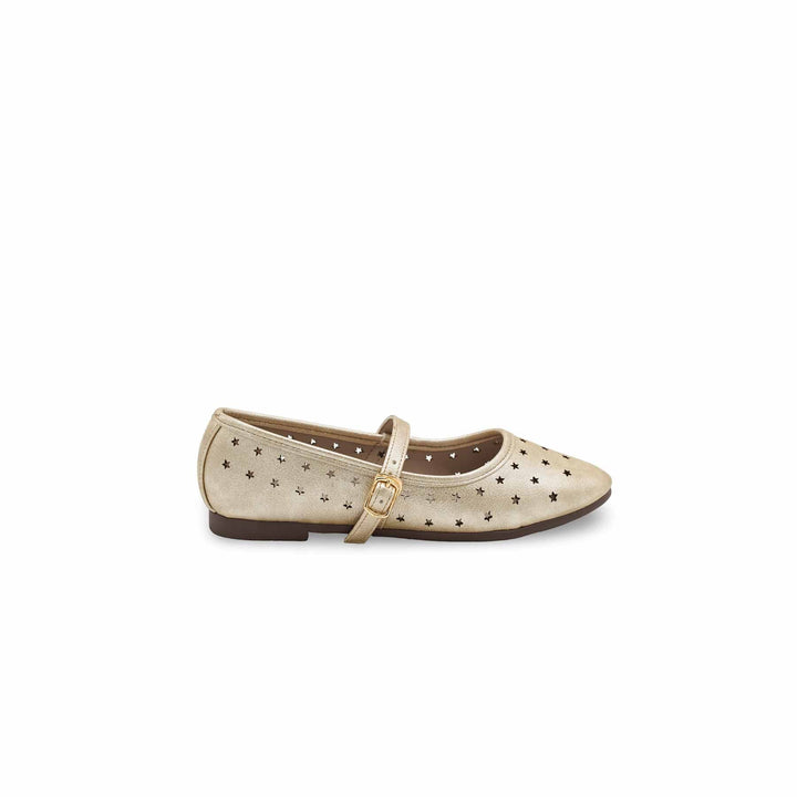 Girls Golden Casual Pumps KD2640