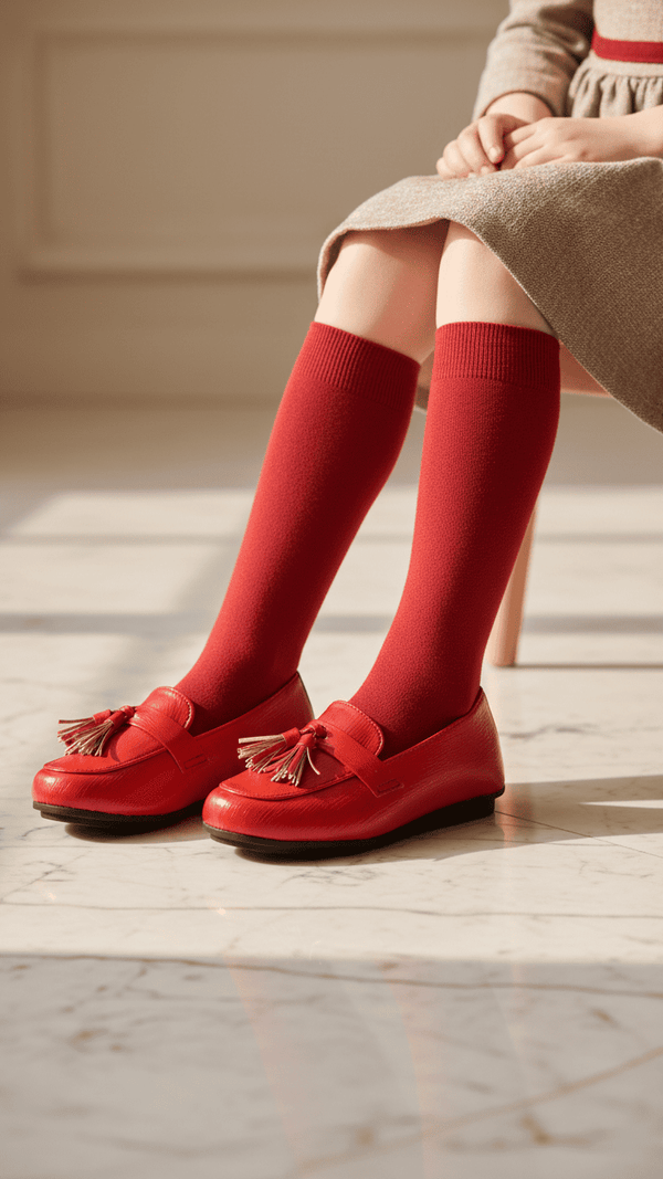 Girls Red Formal Pumps KD2642