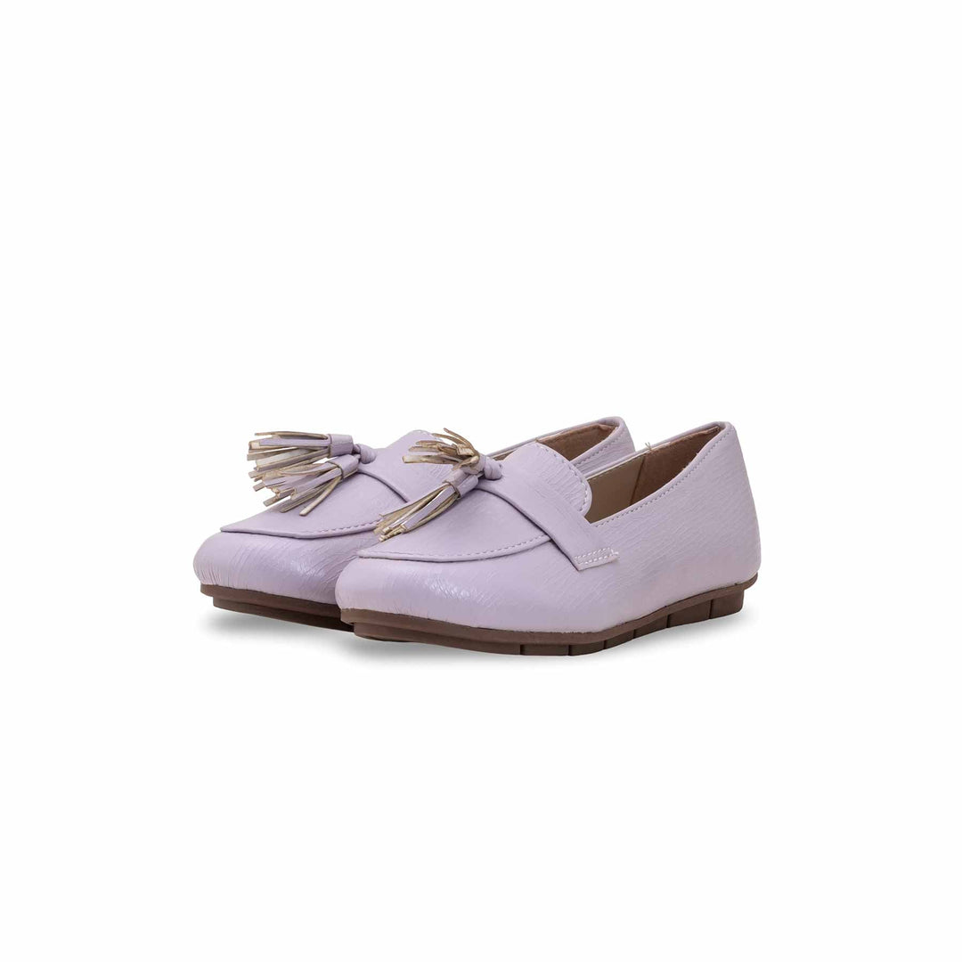 Girls Lilac Formal Pumps KD2642